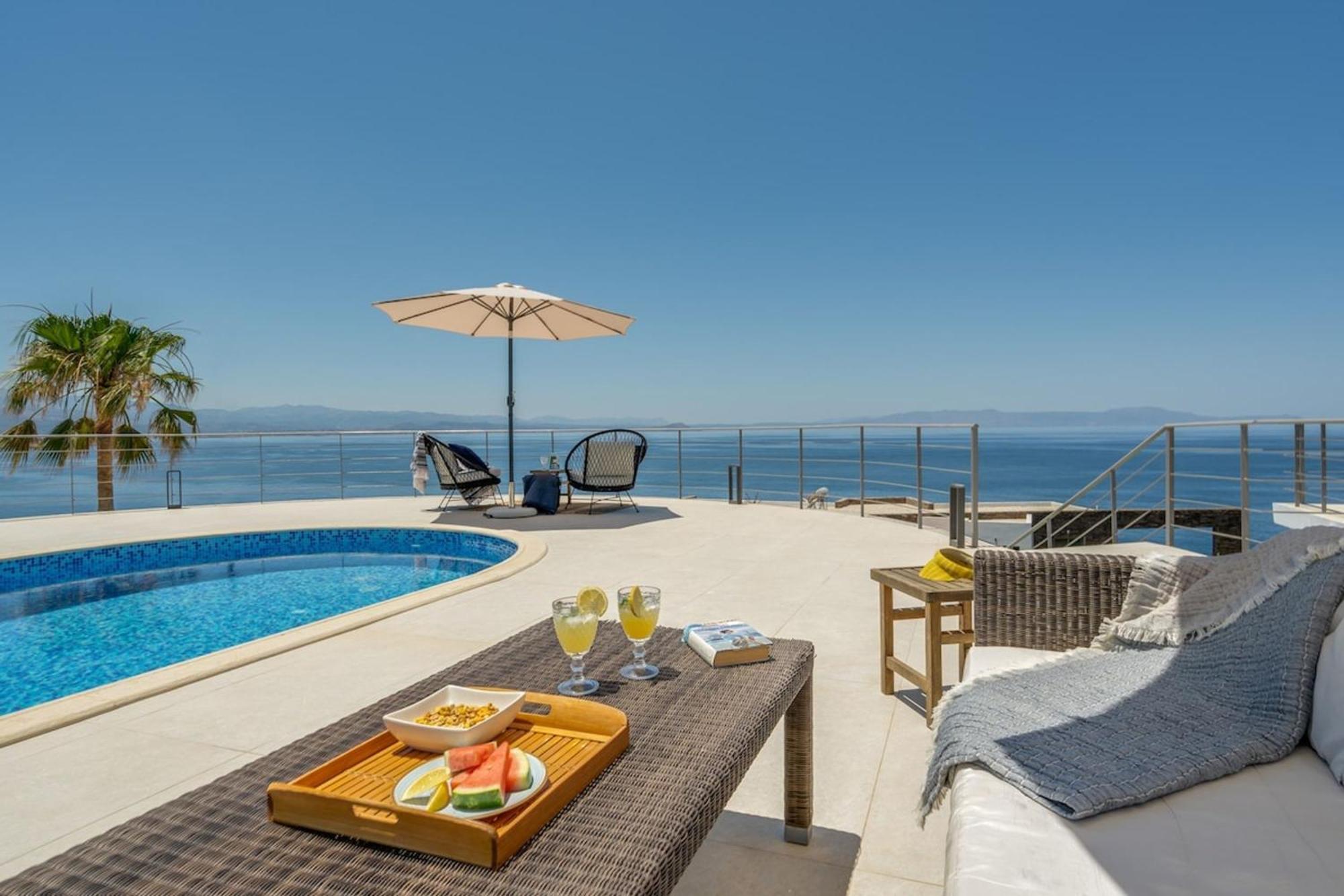 Villa Hemera Ocean View Private Heated Pool Χωραφάκια Εξωτερικό φωτογραφία