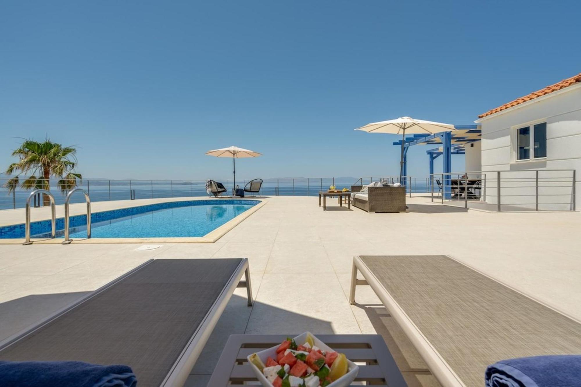 Villa Hemera Ocean View Private Heated Pool Χωραφάκια Εξωτερικό φωτογραφία